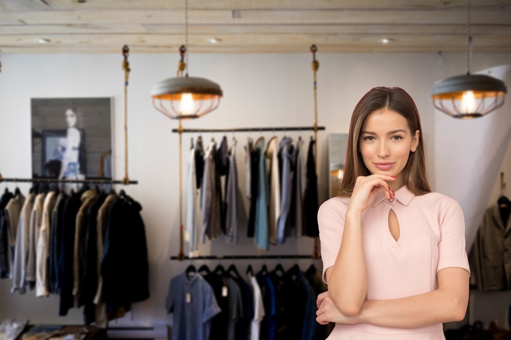 Image of woman entrepreneur in retail shop